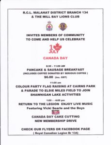 Legion Canada Day Celebration