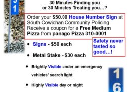 Visible House # Sign and panago pizza