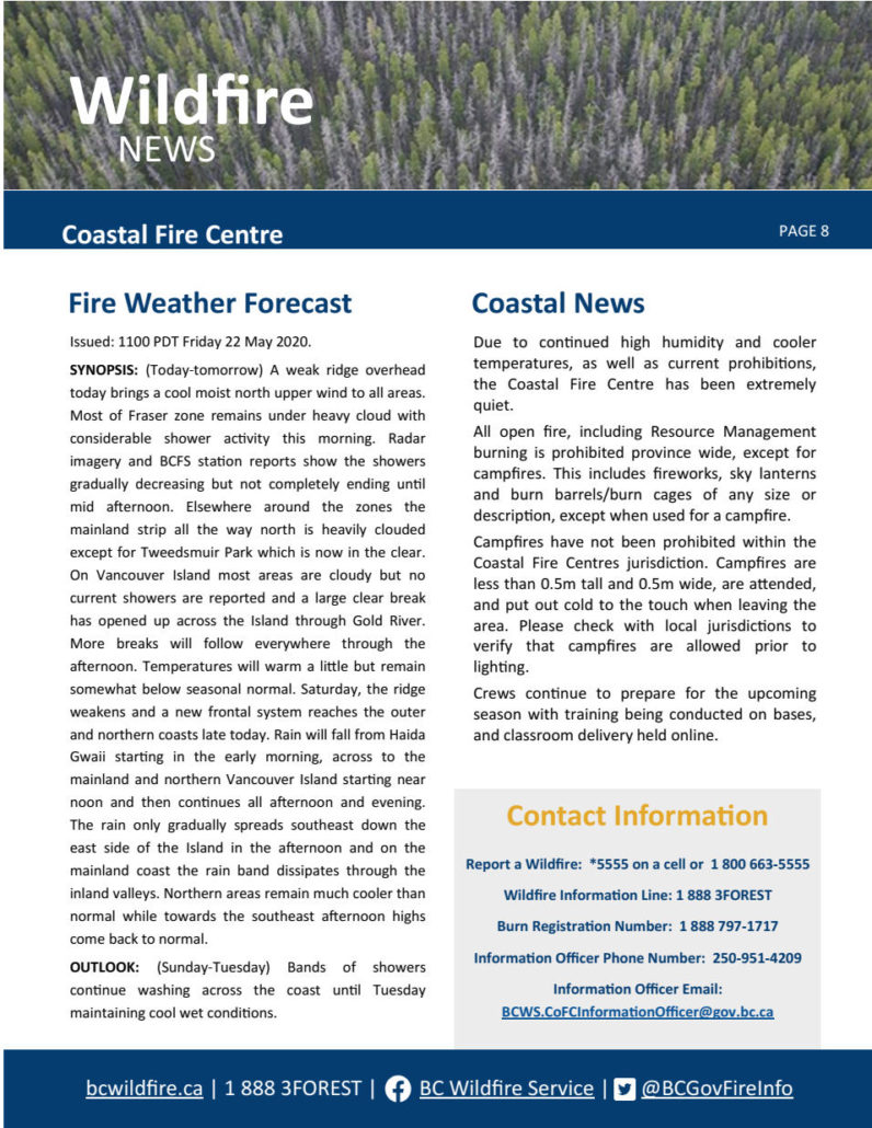 Coastal Wildfire News